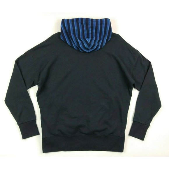 Cult Of Individuality Hoodie Hooded Sweatshirt Black Striped Mens Large Pullover - Picture 8 of 10